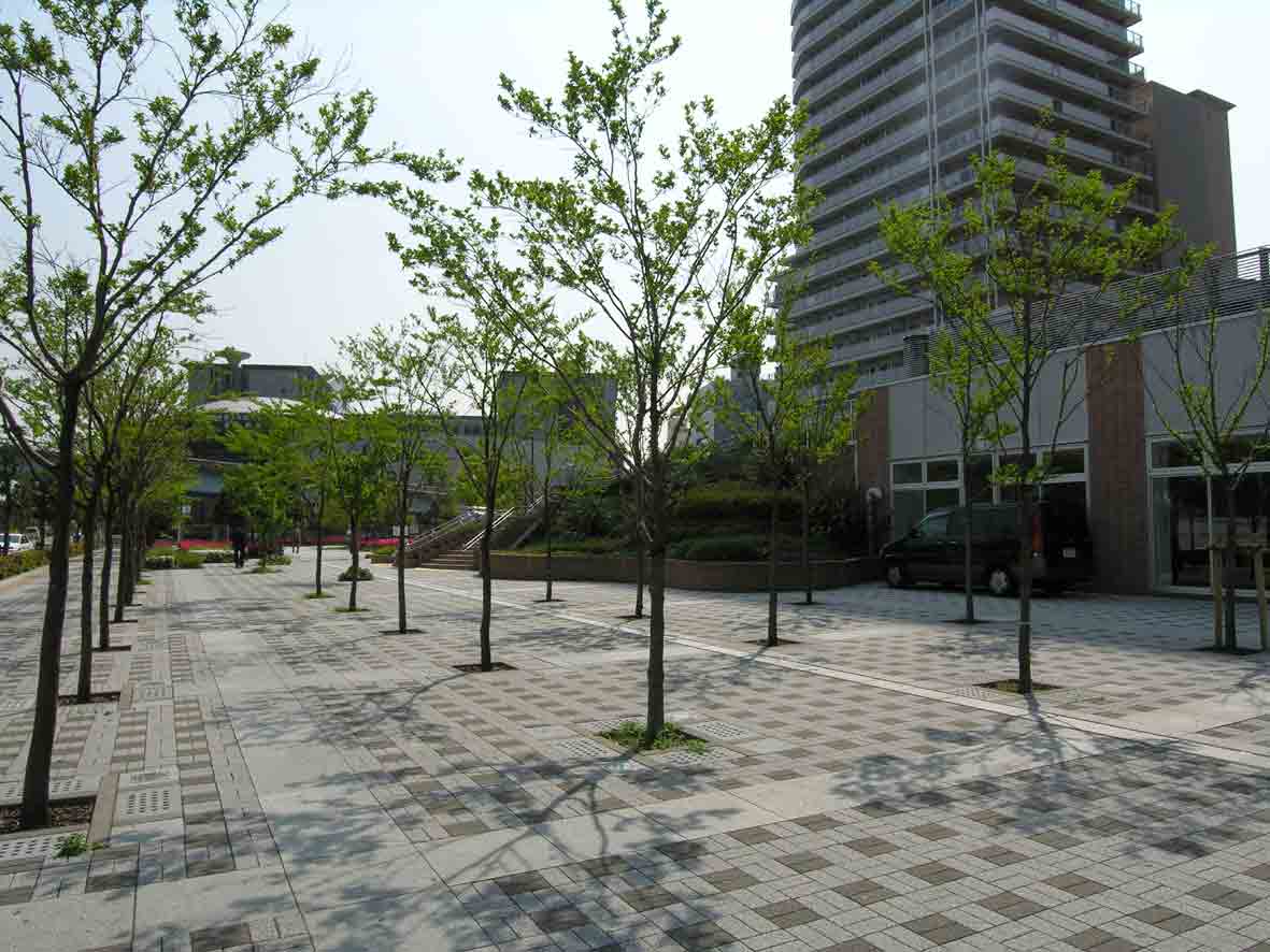 エクステリア＆ガーデン工事東京10公園、インターロッキング舗装
