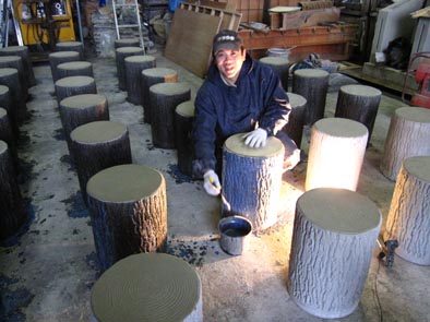 擬木、ガーデンデザイナーと職人、秋田市2