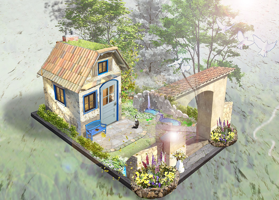 栃木県・保育所園庭のコテッジガーデン