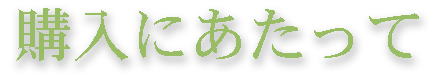 購入にあたって