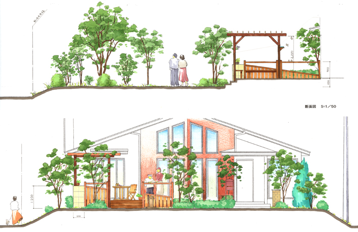 ナチュラルガーデンパーゴラ　ソヨゴ