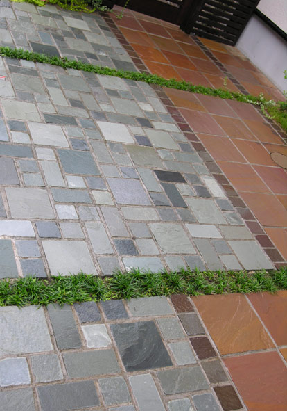 石の舗装パターン