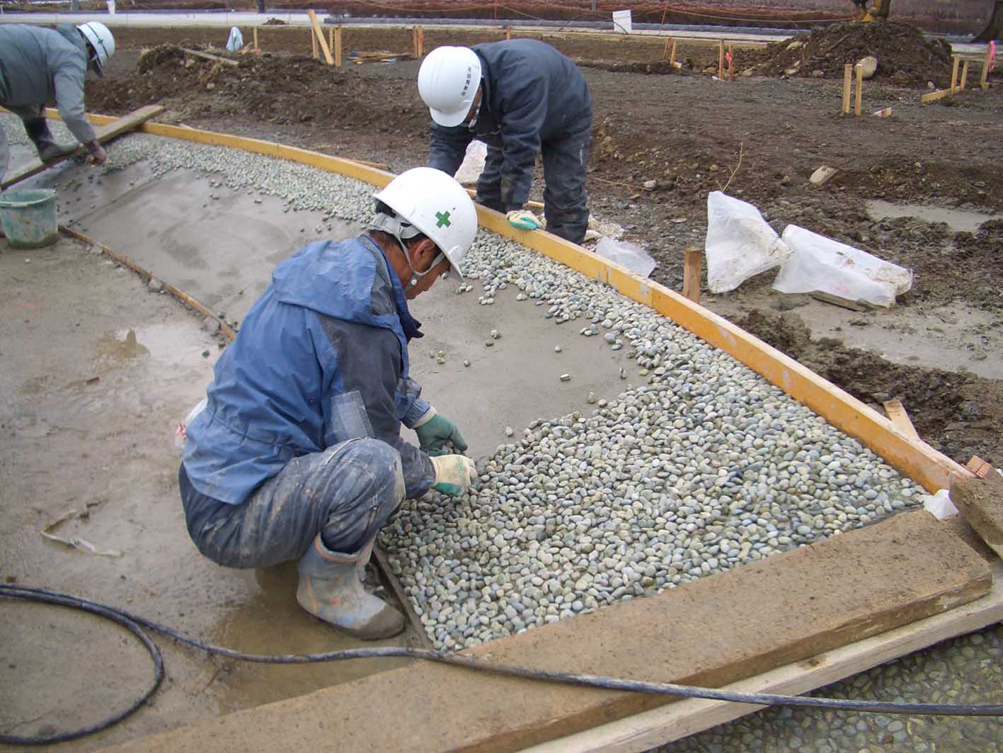 玉石洗出し仕上げ