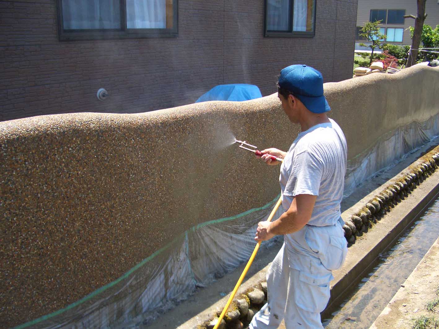 玉砂利洗出し仕上げ3