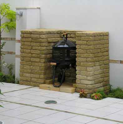 住友林業工事山形2バーベキュー炉1.ブロック塀.等の撤去.