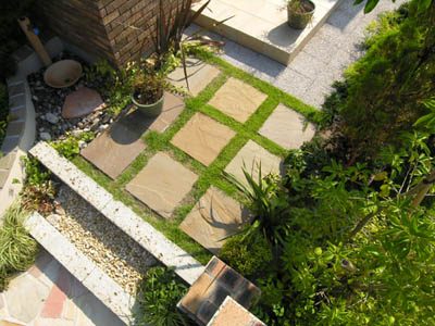 セキスイツーユーホーム名取市3平板飛石