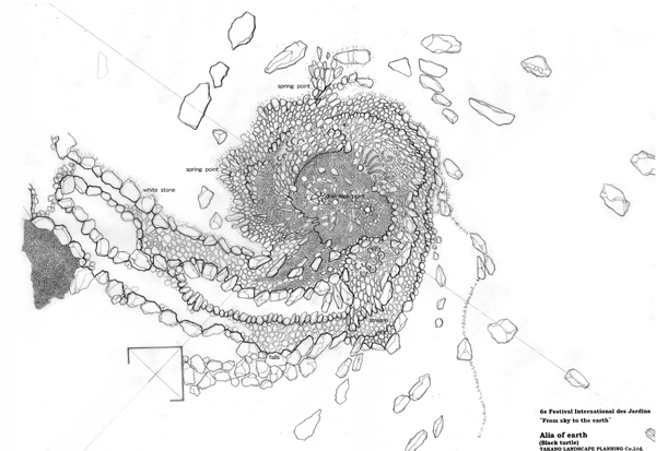 デザイン飯沼伸久エクステリア＆ガーデンデザインフランス手書き図面1