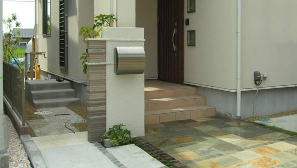 仙台,オープン8門柱、ポスト