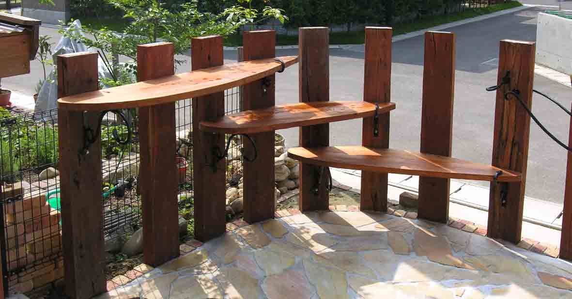 ロートアイアン花台.ブロック塀.等の撤去.